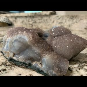 Blue and purple candle holder